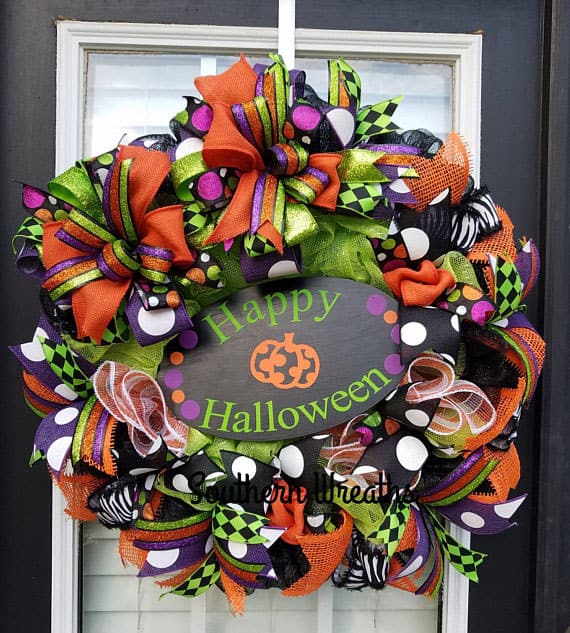 Whimsical Halloween Door Wreath