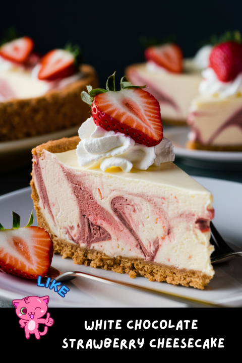 ?? Indulge in Sweetness! ?? Hey, dessert lovers! If you're a fan of creamy cheesecake and luscious strawberries, you absolutely HAVE to try this White Chocolate Strawberry Cheesecake! ?? With a buttery graham cracker crust, rich white chocolate filling, and a fresh strawberry topping, this dessert is pure bliss in every bite. Perfect for any special occasion or just to treat yourself. Check out the recipe below and enjoy! ??