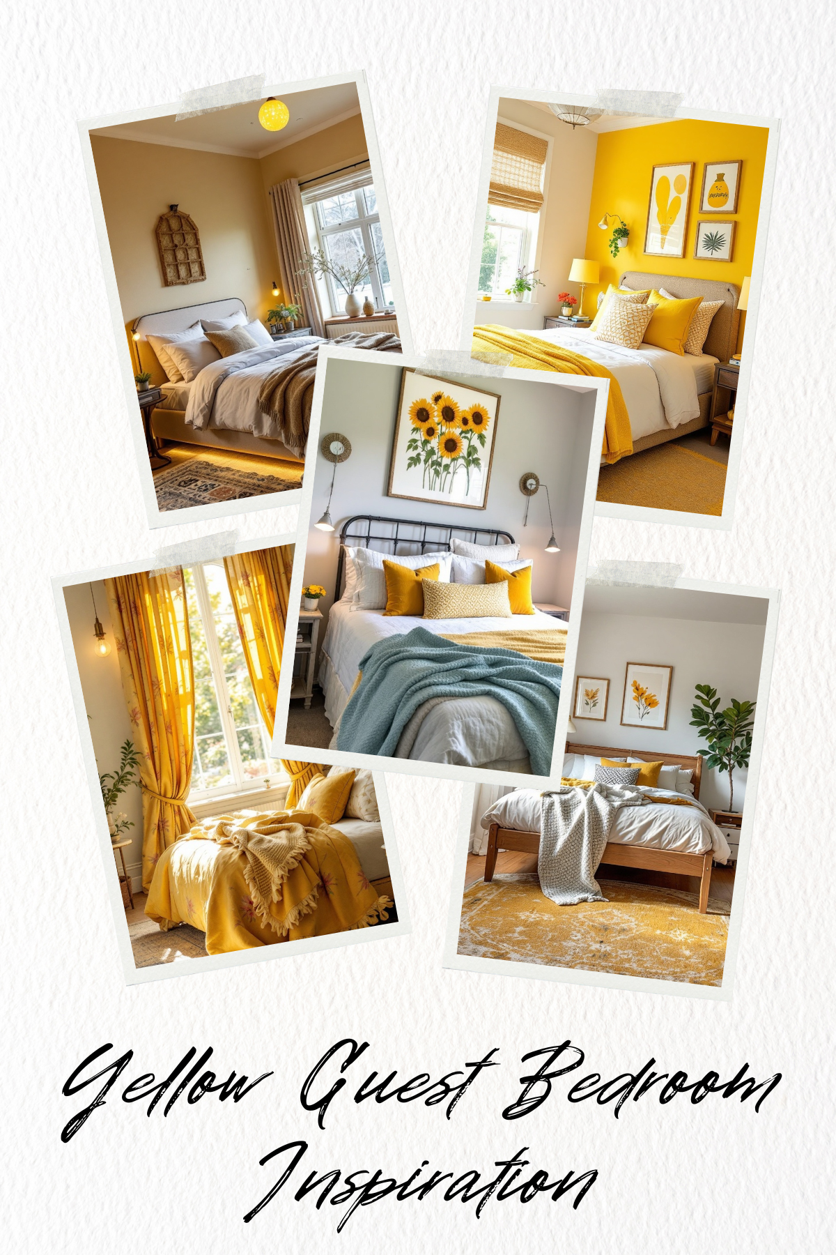 Add a splash of sunshine to your guest room! 🌞 Explore 10 inspiring yellow bedroom ideas, from charming rugs to citrus-inspired decor. #InteriorDesign #YellowAccents 💛