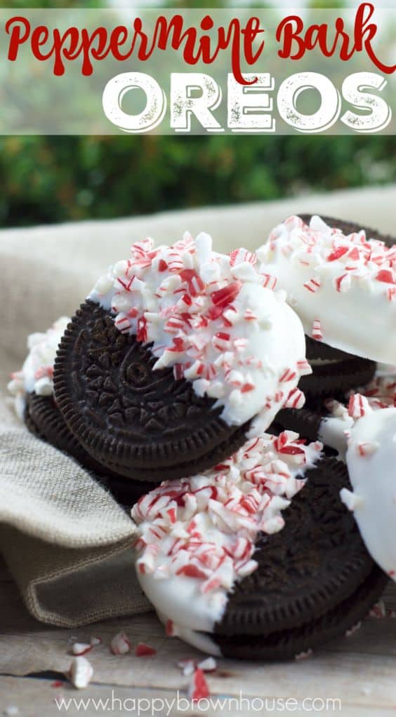 What do you get when you cross an oreo with peppermint candy? A YUMMY Christmas treat!