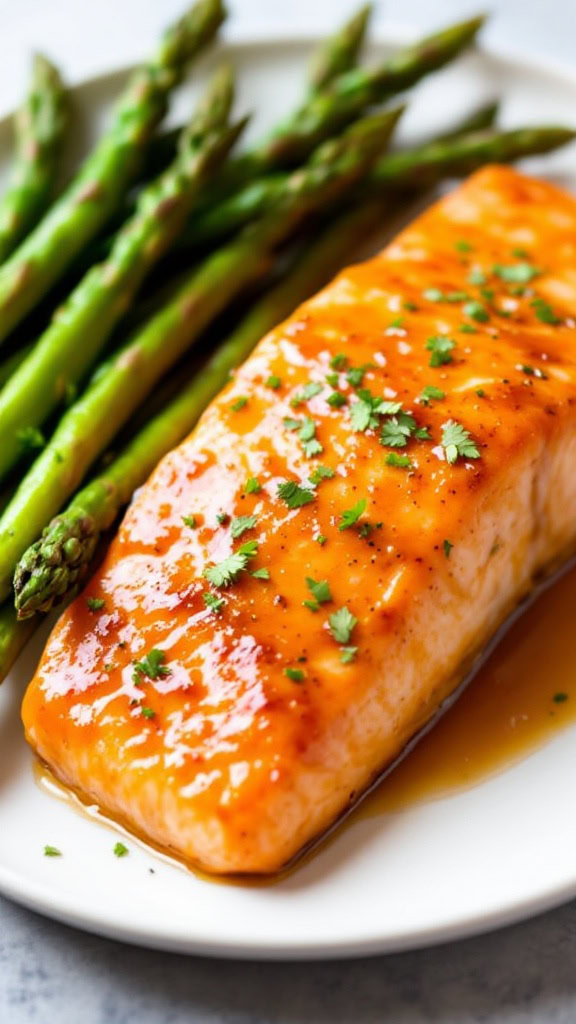 This Air Fryer Honey Garlic Salmon is a quick and tasty dish that's perfect for busy weeknights. The salmon cooks up tender and juicy, while the honey garlic sauce adds a sweet and savory kick. Pair it with some fresh asparagus for a complete meal that's sure to impress!