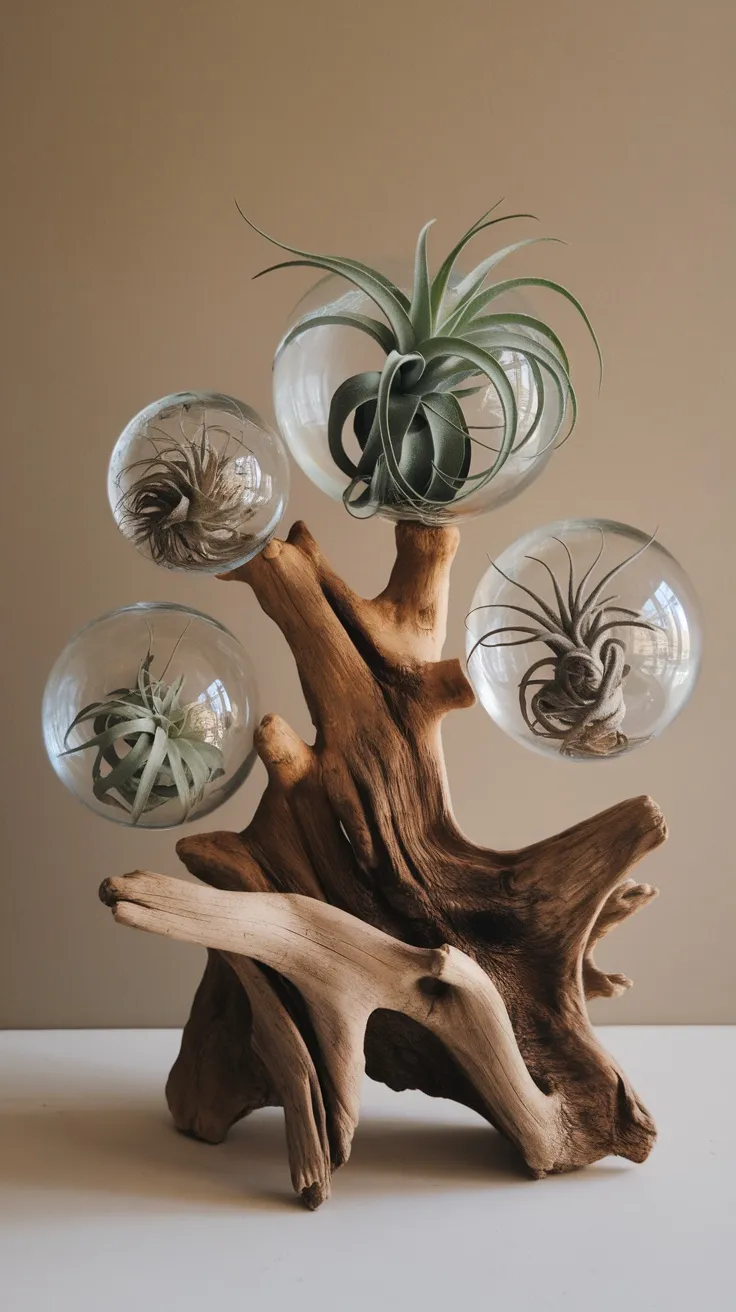 Air plants are unique and easy to care for, making them perfect for your living room. They don’t need soil, just a little love and the right light. Display them in fun holders for a stylish touch!