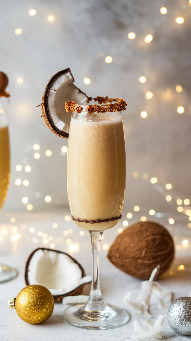 If you love the classic Almond Joy candy bar, you’re in for a treat with this delicious mimosa. Combining the rich flavors of chocolate and coconut with a bubbly twist, this drink is a delightful way to elevate your brunch or any festive occasion. It’s simple to prepare, making it a great choice for both casual gatherings and special celebrations.