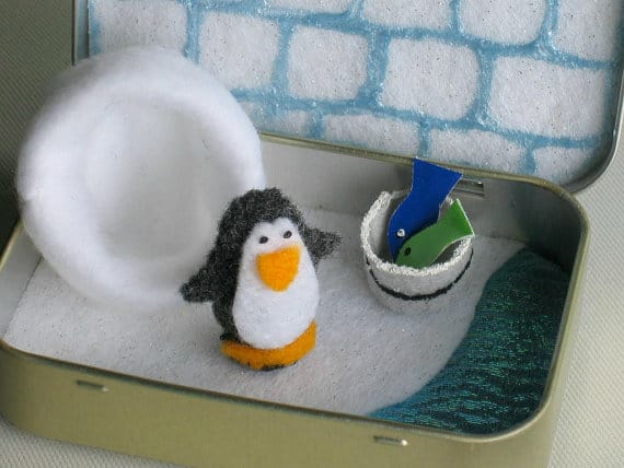 Altoid Tin Toys:  Give a penguin a home