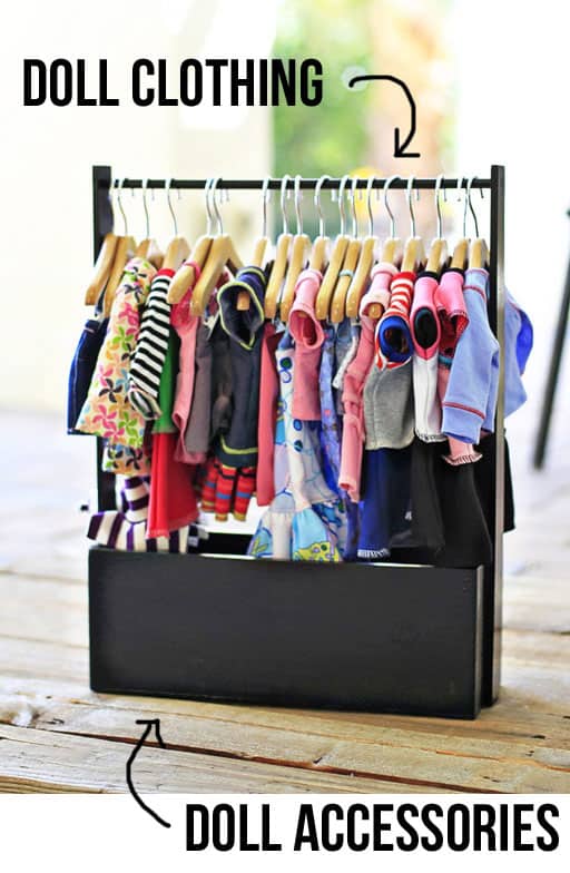 Easy Doll Clothing Storage Rack DIY