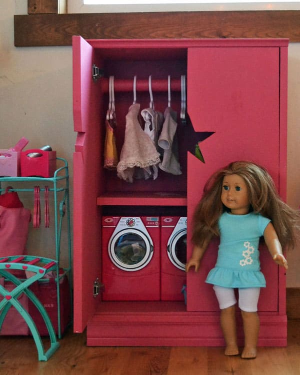 Ikea Hacked Doll Closet  Doll clothes storage ideas, Doll storage,  American girl doll diy