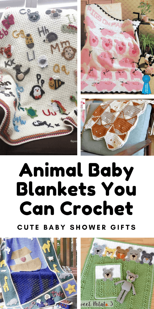 Looking for animal baby blankets you can crochet? Check out these easy to follow patterns. #crochet #pattern #crochetpattern #crafts #babyblanket