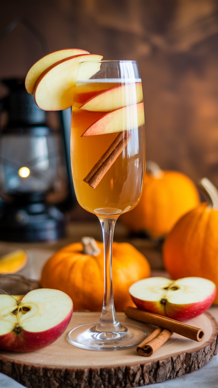 The Apple Cider Mimosa is a delightful twist on the classic brunch cocktail. With the crisp taste of apple cider and the bubbly effervescence of sparkling wine, this drink is perfect for autumn gatherings or cozy brunches. The warm spices of cinnamon add a comforting touch that makes each sip feel like a warm hug.