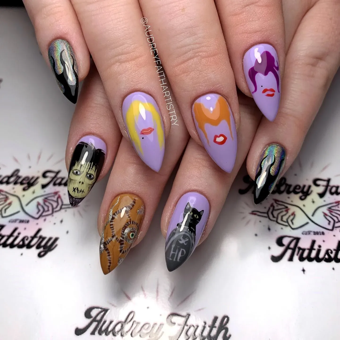 From Billy Butcherson to Winifred’s fiery hair and Binx’s watchful eyes — this artist nailed every spooky detail.