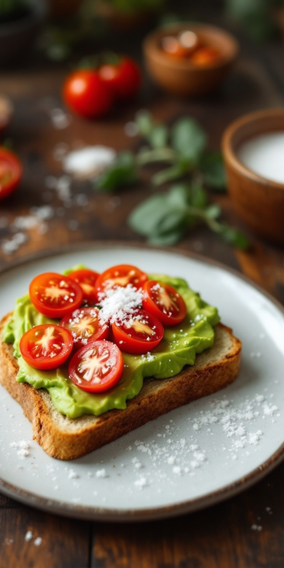 This avocado toast isn’t just trendy—it’s downright delicious. Smash a ripe avocado onto a slice of toasted bread, sprinkle with salt and pepper, and top with halved cherry tomatoes. For a little extra zing, drizzle with balsamic glaze. Easy, nutritious, and Instagram-approved!