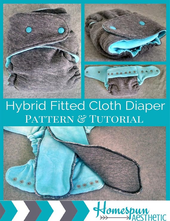 Hybrid Fitted Cloth Diaper Pattern and Tutorial
