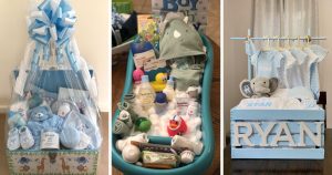 Welcoming a baby boy? ? Celebrate this special moment with a personalized gift basket! Discover creative and thoughtful DIY baby shower gift basket ideas that will leave a lasting impression. From adorable onesies to cute toys, make your gift unforgettable. ?? #BabyBoyGiftBasket #BabyShowerGift #DIYBabyGifts