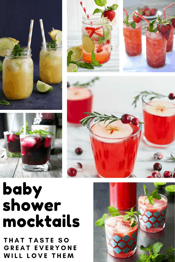 These baby shower mocktails are alcohol free and taste delcious