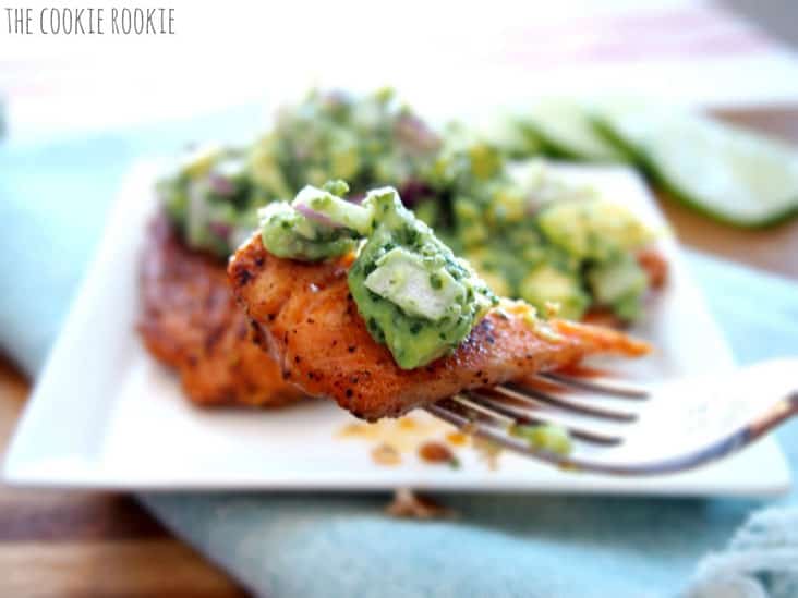 Whole30 Grilled Salmon with Avocado Salsa Recipe