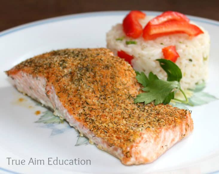 Cooking with Kids: Baked Herb Crusted Salmon