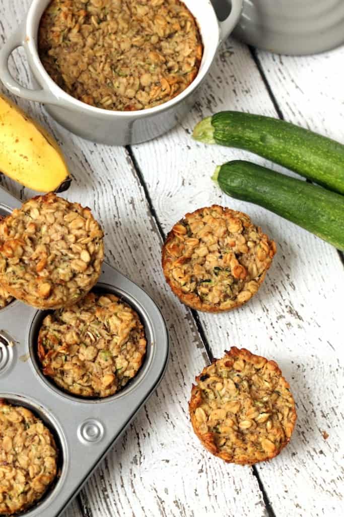 Banana Zucchini Oatmeal Cups