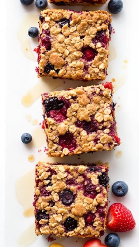 These berry baked oatmeal bars are a treat you won’t want to miss! They’re packed with juicy berries and a hearty oat base, making them perfect for breakfast or a snack. Check out the full recipe for these delicious bars here!