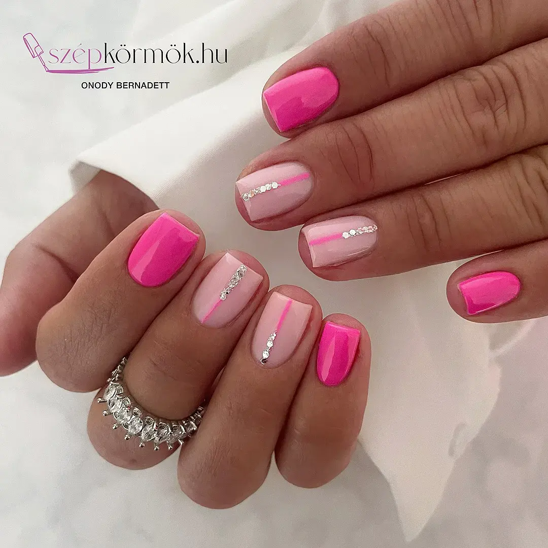 Mixing soft pinks with bold reds, this pink nail art design includes cheeky hearts, flames, and cherries — perfect for Valentine’s Day or when you’re feeling a little flirty.
