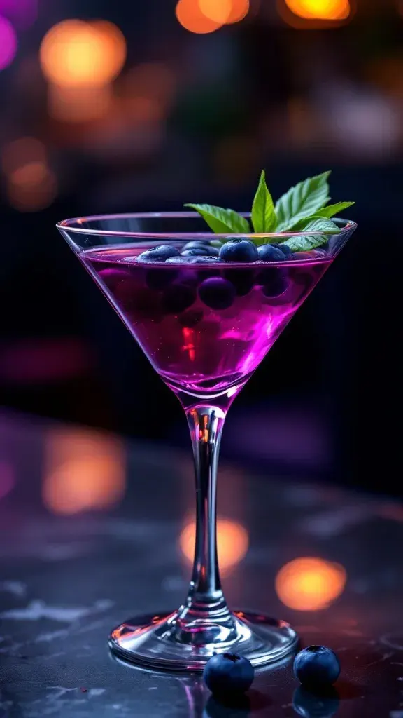 The Blueberry Basil Martini is a refreshing twist on a classic drink. Its vibrant color and unique flavor combination make it a standout choice for any gathering. With the sweetness of blueberries and the hint of basil, this cocktail is sure to impress your guests.