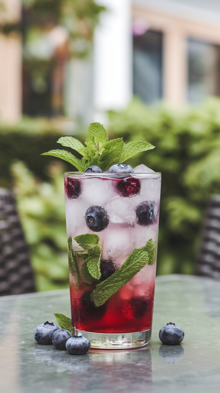 The Blueberry Bliss Vodka Cooler is a refreshing cocktail perfect for celebrating love on Valentine's Day. This drink combines the sweet and tart flavors of blueberries with the crispness of vodka and a hint of mint, creating a delightful sipping experience. It's easy to make, allowing you to focus more on enjoying the moment with your loved one.