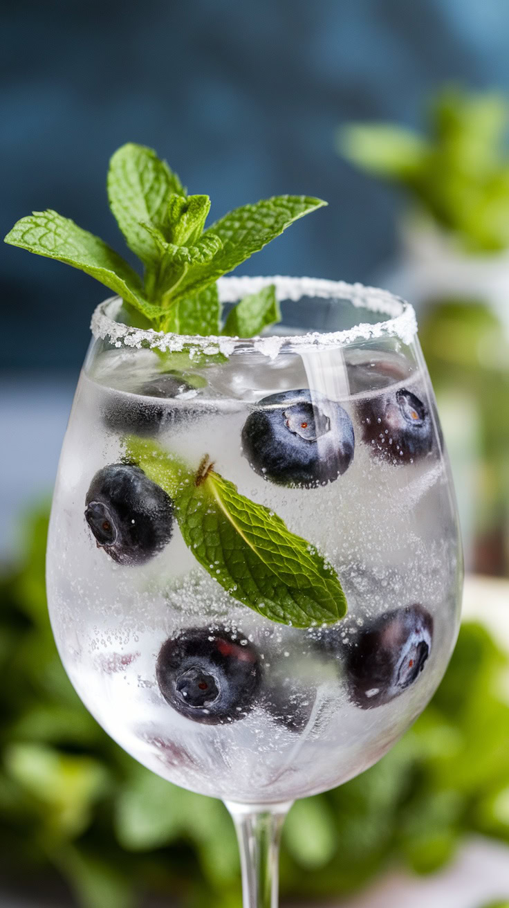 The Blueberry Vodka Spritzer is a refreshing cocktail that combines the sweetness of blueberries with the crispness of sparkling water. It's light, bubbly, and perfect for warm days or casual gatherings. This drink not only looks fantastic but also packs a delightful burst of flavor with every sip.