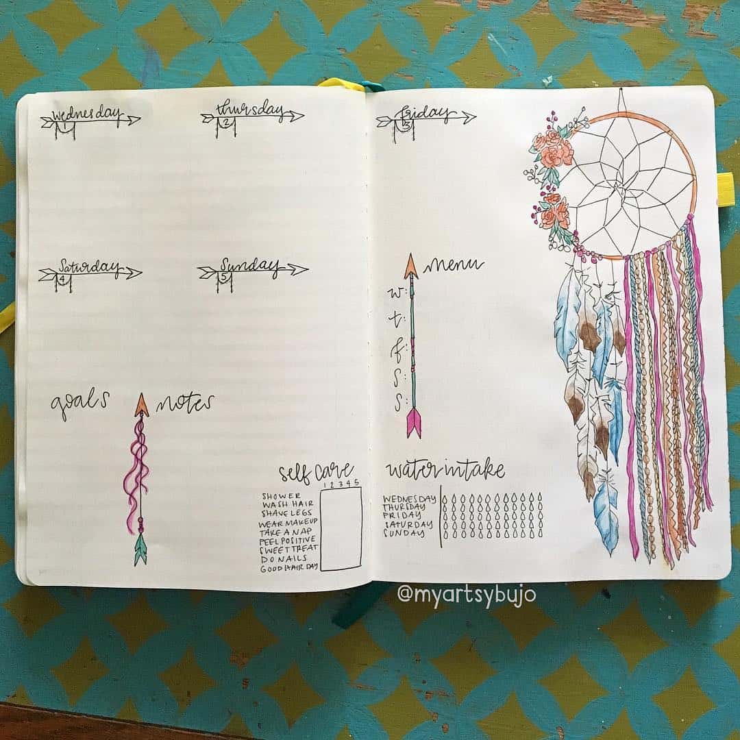 Dreamcatcher Bullet Journal Printable ⋆ aerialovely