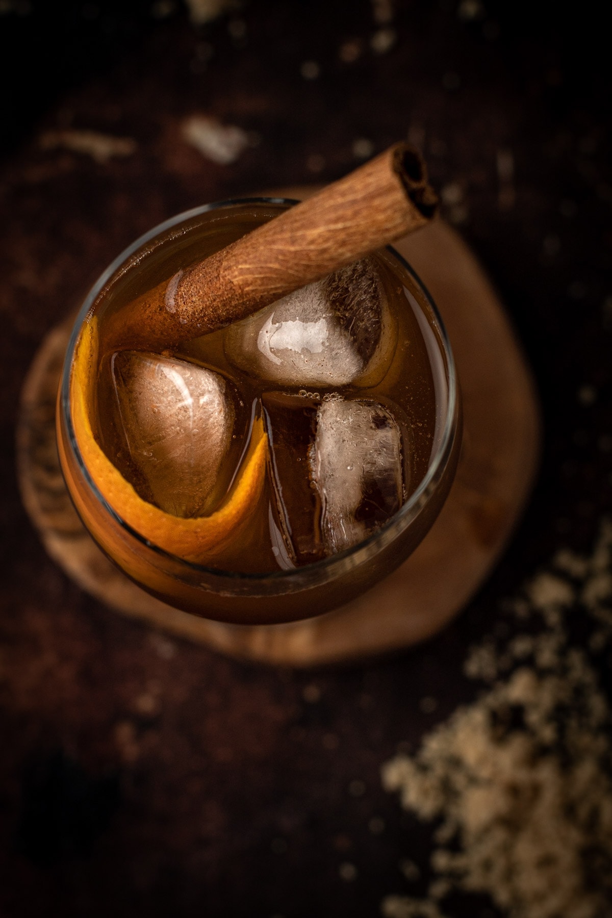 A rich, warming Old Fashioned made with brown sugar syrup and bourbon. The brown sugar adds a caramel note that’s perfect for cozy gatherings.