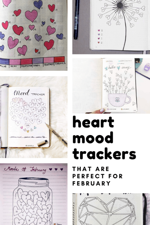 Loving these heart mood trackers for my bullet journal - just perfect for February emotions!