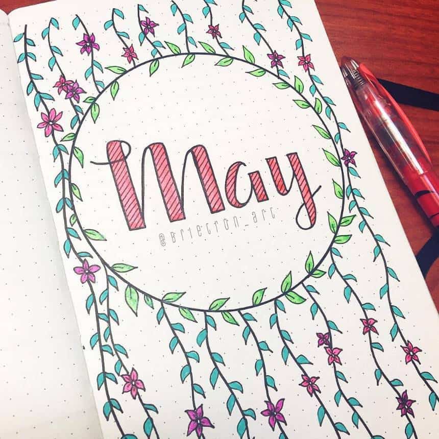 11 Gorgeous May Bullet Journal Cover Page Ideas to Inspire You