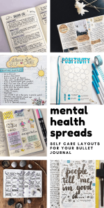 These mental health spreads for your bullet journal are a brilliant way to add some self care into your routine