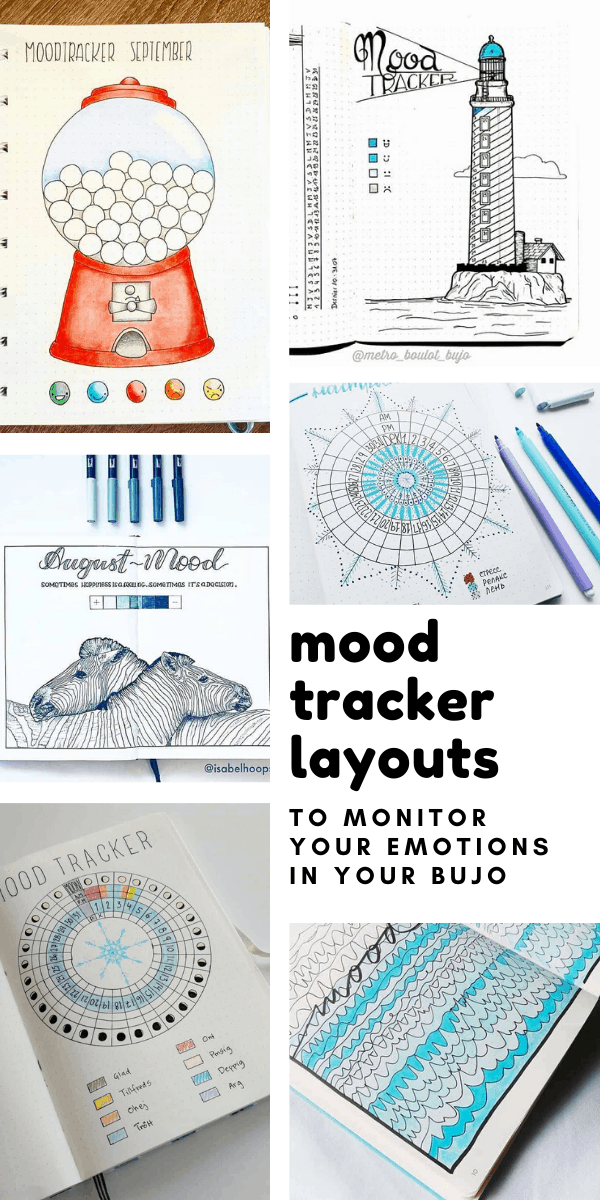 Loving these bullet journal mood trackers - there's ideas here for all seasons!