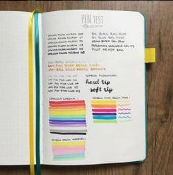 Bullet Journal Pen Test Spreads You'll Want to Try for Yourself!