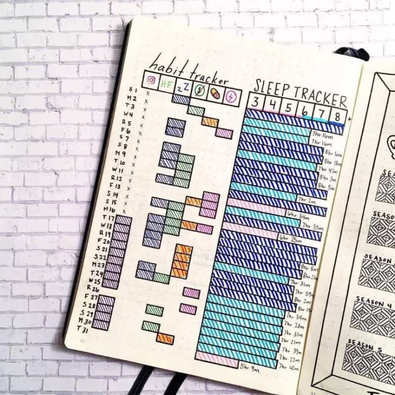 25 Bullet Journal Sleep Tracker Spreads {Monitor your Zzzzzzzs!}