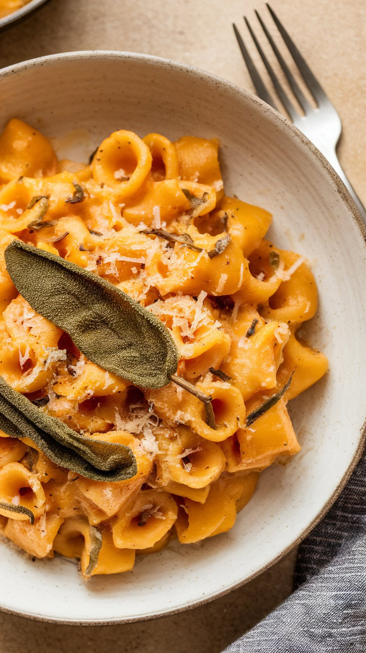 This butternut squash pasta is a cozy dish that's perfect for fall. The creamy sauce, paired with crispy sage, makes every bite feel special. It's an easy way to enjoy a delicious, seasonal meal.