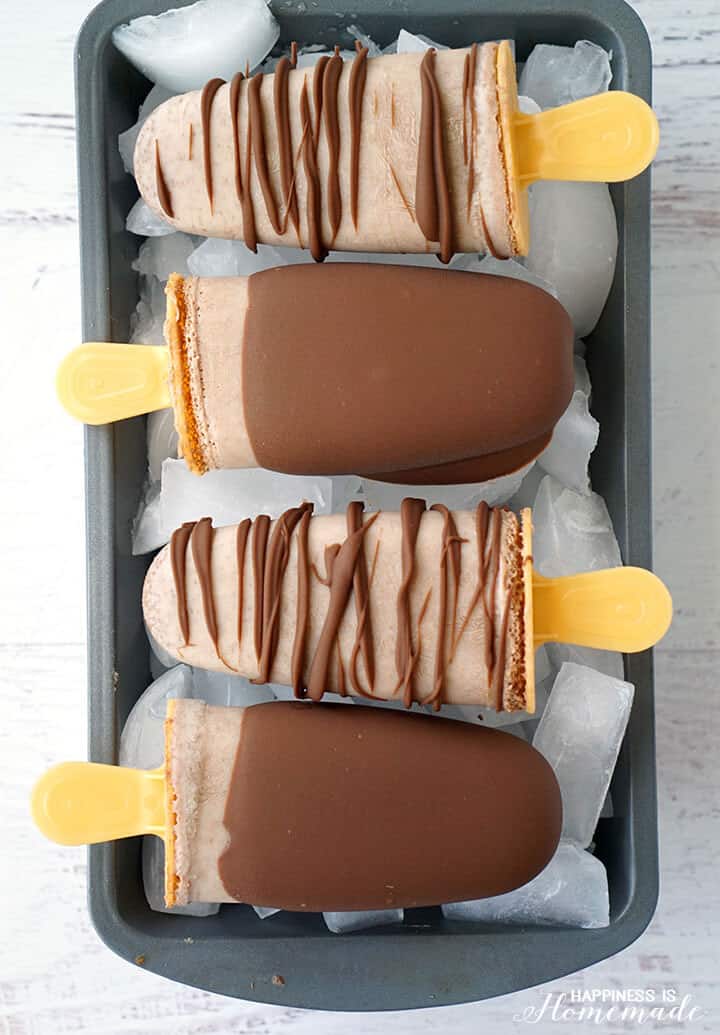 Chocolate Caramel Popsicles