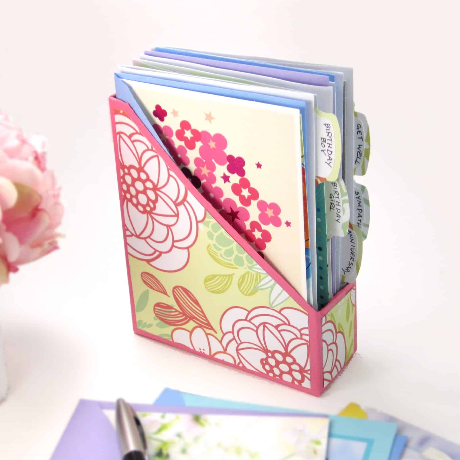 DIY Greeting Card Organizer