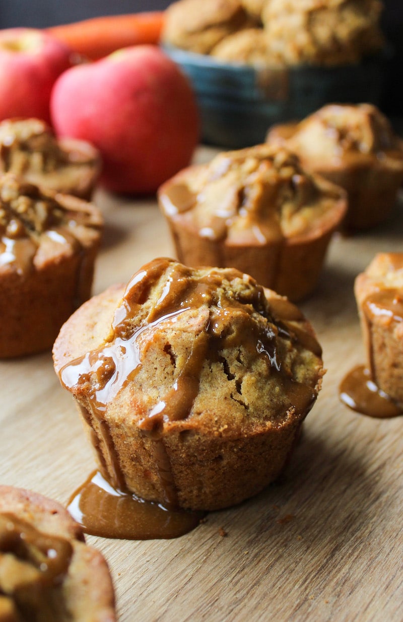 Carrot Apple Muffins with Flaxseed