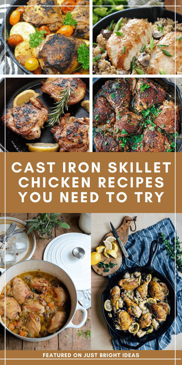 Oh my goodness - beg, steal or borrow a cast iron pan (your granny is sure to have one) because you need these skillet chicken recipes on your meal plan!