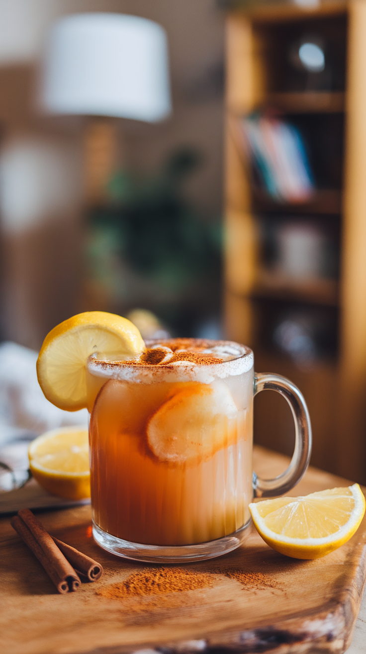 The Chai Spiced Vodka Hot Toddy is a cozy drink that marries the warmth of chai spices with the smoothness of vodka. This delightful cocktail is perfect for chilly evenings or when you're looking to unwind after a long day. With its inviting aroma and comforting flavors, it’s like a warm hug in a mug.