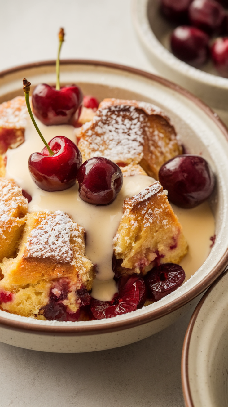 Cherry bread pudding is a warm, comforting treat that's perfect for any dessert lover. The combination of soft bread and juicy cherries creates a delightful flavor that’s hard to resist. Drizzle some creamy sauce on top, and you’ve got a dessert that’s simply irresistible!