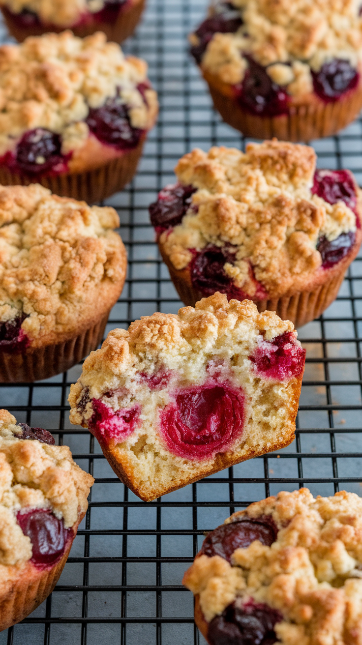 Cherry crumble muffins are a delightful treat that you can whip up in no time. The sweet cherries mixed with a crumbly topping make them perfect for breakfast or a snack. Enjoy them warm, and you’ll be hooked!