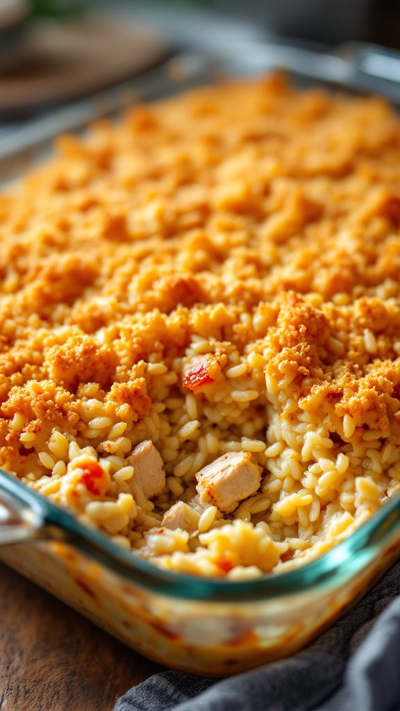 This Chicken and Rice Casserole is a cozy dish that brings comfort to your table. With tender chicken and fluffy rice, it’s perfect for family dinners or meal prep. 