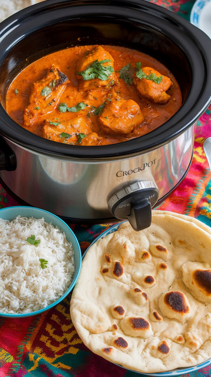 Chicken Tikka Masala in the crockpot is a cozy dish that warms the soul. The chicken cooks slowly in a rich, spiced sauce, making it super tender and full of flavor. Pair it with rice or naan for a satisfying meal!