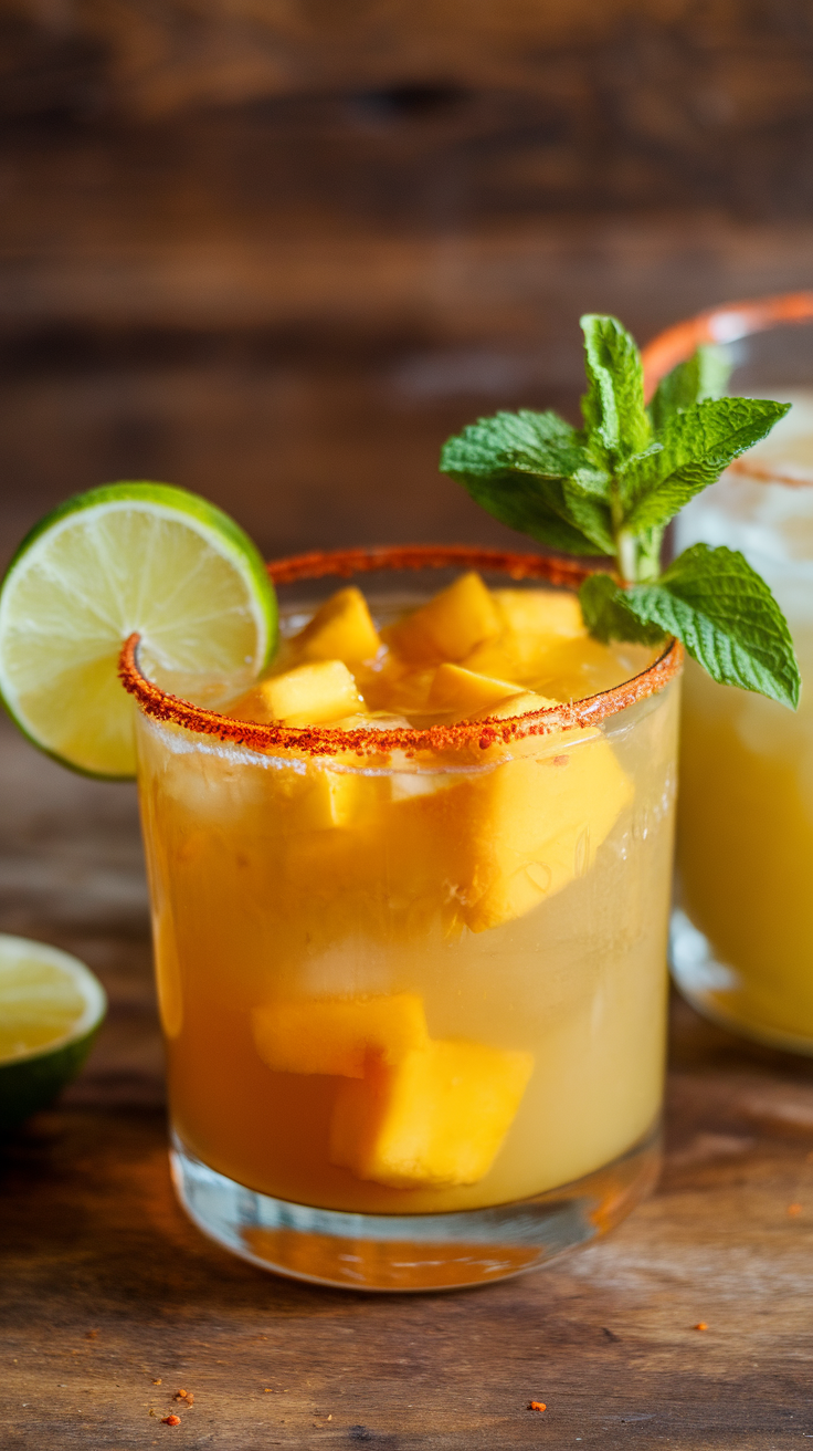 The Chili Mango Margarita is a delightful twist on the classic margarita, combining the sweetness of ripe mango with a spicy kick that tantalizes the taste buds. This refreshing cocktail is perfect for warm gatherings, offering a vibrant flavor profile that’s both fruity and fiery.