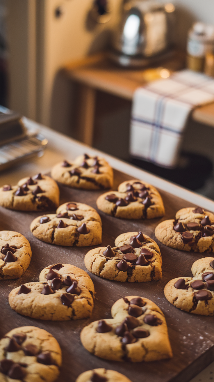 These heart-shaped chocolate chip cookies are perfect for sharing with loved ones. They are soft, chewy, and packed with chocolate goodness. Check out this recipe for a sweet treat that’s sure to make anyone smile!