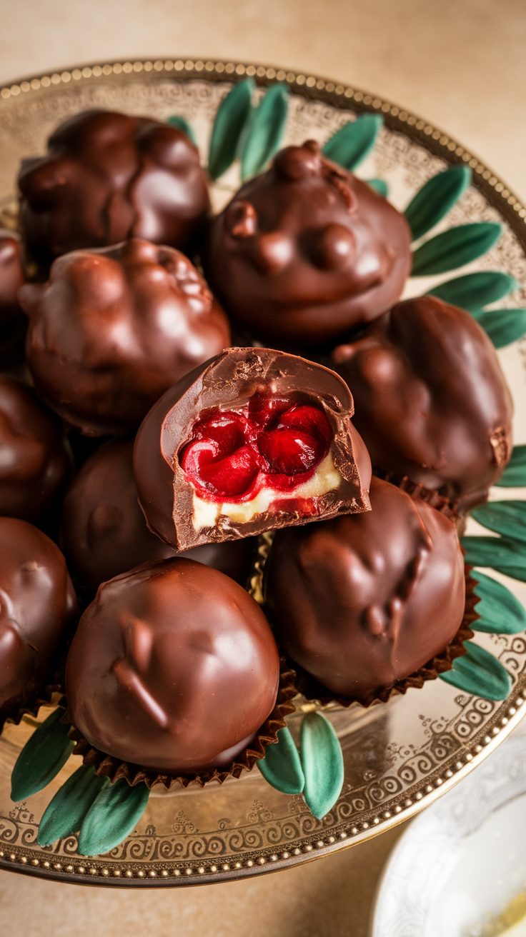 Chocolate covered cherry bombs are a sweet treat that packs a punch! Each bite reveals a burst of juicy cherries surrounded by creamy chocolate goodness. These little delights are perfect for satisfying your chocolate cravings in a fun way.