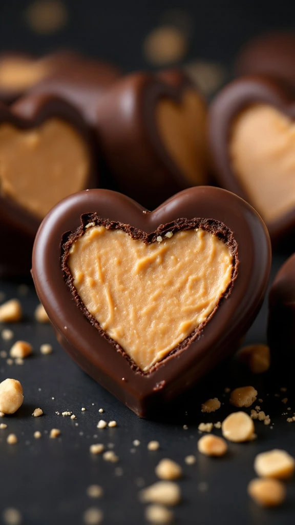 These chocolate peanut butter hearts are a fun and delicious treat for any occasion. The creamy peanut butter filling wrapped in rich chocolate is simply irresistible. Want to make your own? Check out the recipe here!