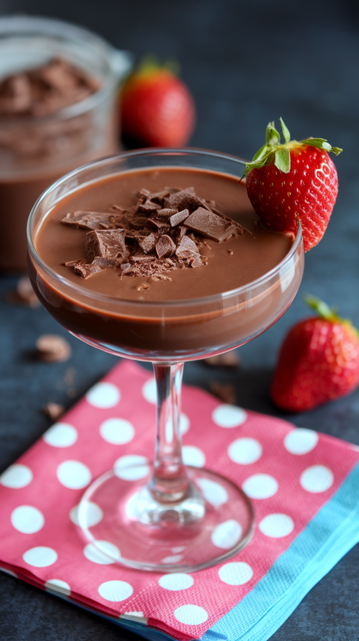 The Chocolate Strawberry Martini is the perfect blend of sweetness and sophistication. Imagine indulging in rich chocolate flavor with a hint of fresh strawberry, all while sipping from a stylish glass. This drink not only tastes delicious but also looks fantastic, making it a delightful option for a Galentine’s celebration with your besties.