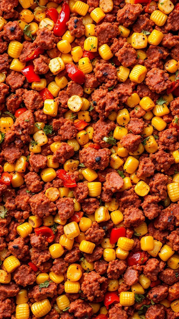 Spicy, smoky chorizo with sweet roasted corn makes for an irresistible taco filling!