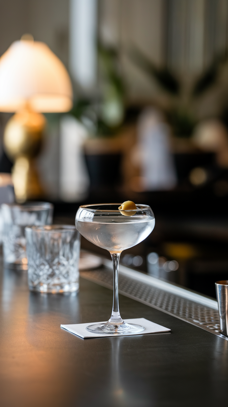 The Classic Dry Martini is a timeless cocktail that perfectly balances simplicity and sophistication. With its crisp taste and refreshing finish, this drink is a staple for any cocktail enthusiast. It's easy to make, requiring just a few ingredients, making it a go-to choice for both casual gatherings and formal occasions.